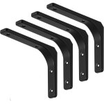 Shining house - querre �tag�re murale, �querre m�tal mat noir, support �tag�re m�tal pour d�co cusine, ...