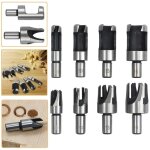Shining house - tourillon bois 8pcs hss foret bois fraise � bouchonner, fraise � bouchonner bois m�che ...