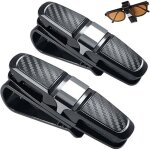 Shining houselot de 2 montures de lunettes de voiture avec clip, clip de lunettes de voiture, support ...