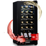 Klarstein - cave a vin sur pieds, caves  vin de 50l avec une porte en verre, cave a vins  zone unique, ...