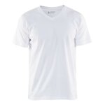 T - shirt col v homme blaklader 3360 - blanc - m