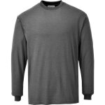 T - shirt manches longues flamme r�sistant et antistatique couleur : gris taille xl portwest