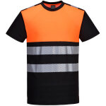 T - shirt pw3 haute visibilit� classe 1 - taille 6xl - noir / orange - portwest