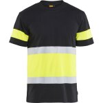 T - shirt de travail haute visibilit� 3387 - noir / jaune fluo xl