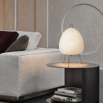 Shmshng - lampe en papier de riz de style wabi - sabi, lampe de table de d�coration nordique moderne ...