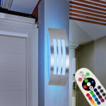 Applique murale d'ext�rieur dimmable avec t�l�commande lampe de fa�ade applique argent�e lampe de jardin ...
