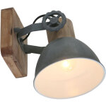 Etc - shop - applique murale vintage spot en bois lampe de salle  manger rglable dans un ensemble comprenant ...