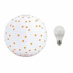 Boule de suspension à led de 5 watts en pointillé blanc orange éclairage de lampe suspendue Boule de suspension à led de 5 watts en pointillé blanc orange éclairage de lampe suspendue
