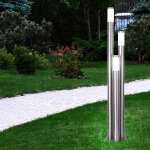 Eclairage de chemin extrieur inox lampadaire led extrieur grand, clairage de jardin 170 cm 3 colonnes ...