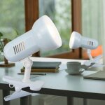 Lampe de table lampe de table lampe � pince lampe de lecture lampe de bureau, spot mobile, m�tal blanc, ...