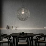 Suspension de plafond lampe d'clairage lampe suspendue papier tress boule en kit, ampoules led incluses ...