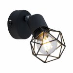 Spot mural t�l�commande projecteur cage grille lampe dimmable noir r�glable dans un ensemble comprenant ...