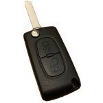 Coque de cl� rabattable � 2 boutons plip compatible voitures peugeot citro�n