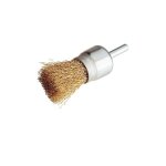 Brosse pinceau sur tige d. 25 mm - fils de 0, 3 mm ondul�s en acier laitonn� - 10314018 - sidamo
