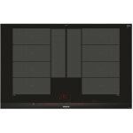Siemens - table de cuisson à induction 80cm 4 feux 7400w flexinduction noir ex875lyv1e Siemens - table de cuisson à induction 80cm 4 feux 7400w flexinduction noir ex875lyv1e