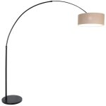 Sienna sparkled light lampadaire arc noir mat