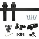 Sifree - 2m rail porte coulissante suspendu - syst�me de voie roue de poulie tringle