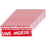 Signaletique. biz france - 18 autocollants de stationnement interdit 'je me suis vraiment garé comme ... Signaletique. biz france - 18 autocollants de stationnement interdit 'je me suis vraiment garé comme ...