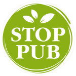 Signaletique. biz france - lot de 2 autocollants stop pub naturel vert rond 6 cm. adh�sif pas de publicit� ...