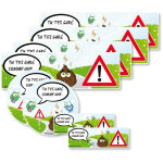 Signaletique. biz france - lot de 8 autocollants de stationnement . gar� comme une merde stickers dissuasifs ...