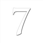 Num�ro de maison plexigglas noir ou blanc. - chiffre 7 - hauteur de 10 cm