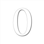 Num�ro de maison plexigglas noir ou blanc. - chiffre 0 - hauteur de 5 cm