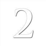 Num�ro de maison plexigglas noir ou blanc. - chiffre 2 - hauteur de 5 cm