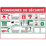 Signaletique. biz france - panneau consignes de s�curit� ? affichage obligatoire ? adh�sif ? 210 x 300 ...