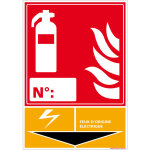 Signaletique. biz france - panneau extincteur pour classe de feu. origine �lectrique . - origine �lectrique ...