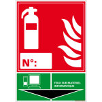 Signaletique. biz france - panneau extincteur pour classe de feu. mat�riel informatique . - mat�riel ...