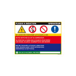 Signaletique. biz france - panneau fiche de poste plaque � induction (c1088) - adh�sif - 210 x 300 mm ...