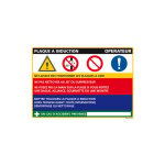 Signaletique. biz france - panneau fiche de poste plaque � induction (c1088) - aluminium 2 mm - 300 x ...