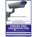 Signaletique. biz france - panneau parking sous video protection (g1229) - adh�sif - 150 x 210 mm