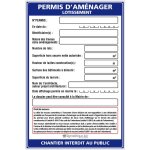 Signaletique. biz france - panneau permis d'am�nager lotissement + marqueur noir (w1037). avec oeillets ...
