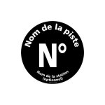 Signaletique. biz france - panneau reglementaire pistes de ski noire personnalisable (h0351 - perso) ...