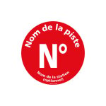 Signaletique. biz france - panneau reglementaire pistes de ski rouge personnalisable (h0348 - perso) ...