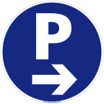 Panneau de signalisation autocollant. panneau interdiction. panneau parking, panneau d'information adh�sif ...