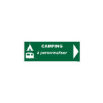 Signaletique. biz france - panneau de signalisation camping fleche droite a personnaliser - adh�sif - ...
