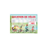 Signaletique. biz france - panneau location de velos a personnaliser (h0510 - perso) - plastique pvc ...