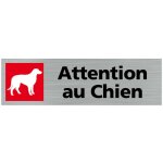 Signaletique. biz france - pictogramme attention au chien (q0153). - plaque aluminium bross -