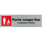 Signaletique. biz france - pictogramme porte coupe. feu  maintenir ferme (q0356). - plaque aluminium ...