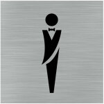 Pictogramme toilettes hommes (q1055). signalisation porte 150 x 150 mm. autocollant souple ou plaque ...