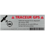 Planche de 16 adhesifs aspect aluminium brosse vehicule equipe d'un traceur gps (g1452pl16adhbro)