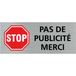 Signaletique. biz france - plaque pour bo�tes aux lettres . stop pas de publicit� merci (wuv0005)