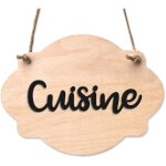 Signaletique. biz france - plaque de porte en bois avec ventouse et cordelette panneau ouvert ferm�, ...