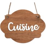 Signaletique. biz france - plaque de porte en bois avec ventouse et cordelette panneau ouvert ferm�, ...