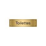 Signaletique. biz france - plaque de porte grav�e pour toilettes en pvc aspect argent bross� ou or bross� ...