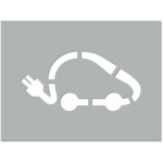 Pochoir voiture �lectrique (w0111). pochoir de marquage au sol voiture �lectrique. taille au choix. pvc ...