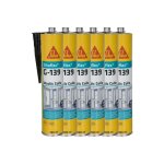 Sika - lot de 6 mastic - colle � prise rapide flex g 139 - noir - 300ml