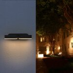 Applique murale double noire led 12w ip54 orientable ovale - bla Applique murale double noire led 12w ip54 orientable ovale - bla